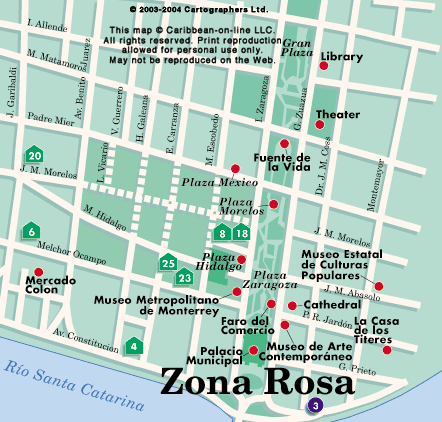 Zona Rosa Map | World Map 07